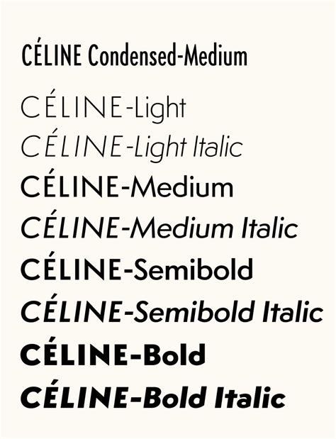 celine fonts|Celine font style.